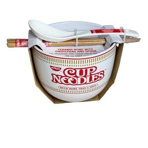 Nissin Cup Noodles Bowl, Spoon, Chopsticks Set (BRAND NEW)